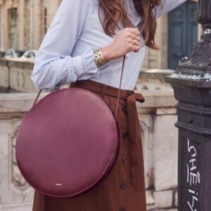 Sézane Large Nicole Bag in Burgundy w/ Dustbag